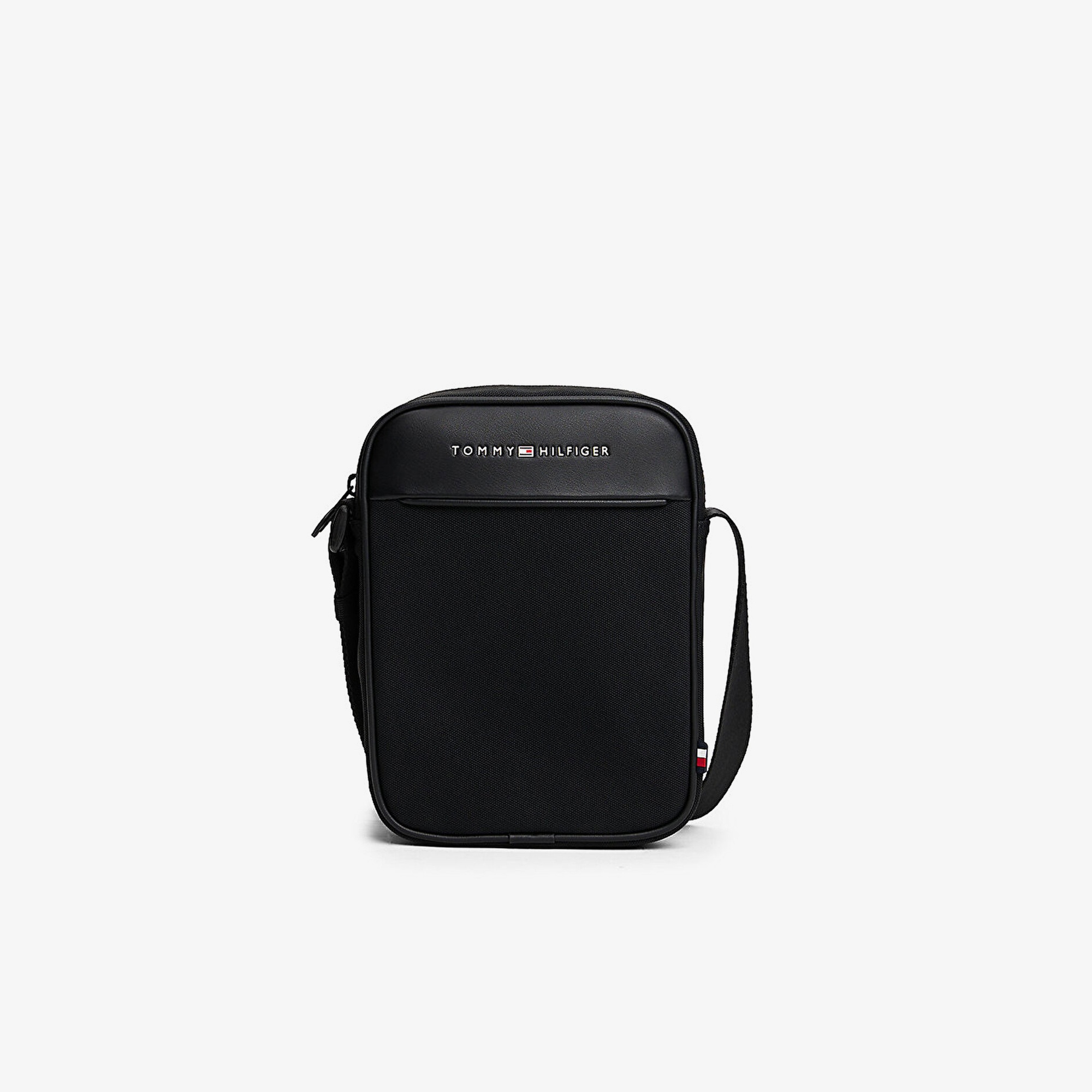 Tommy Hilfiger Foundation Mini Reporter Erkek Siyah Çapraz Çanta