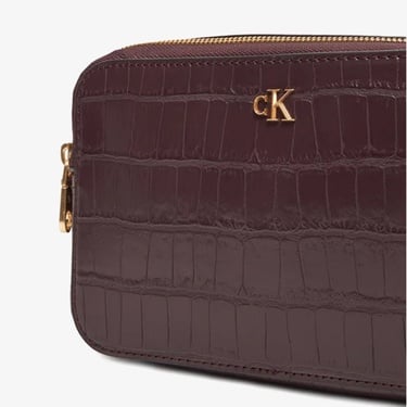  Calvin Klein Croc Camera Kadın Kırmızı El Çantası
