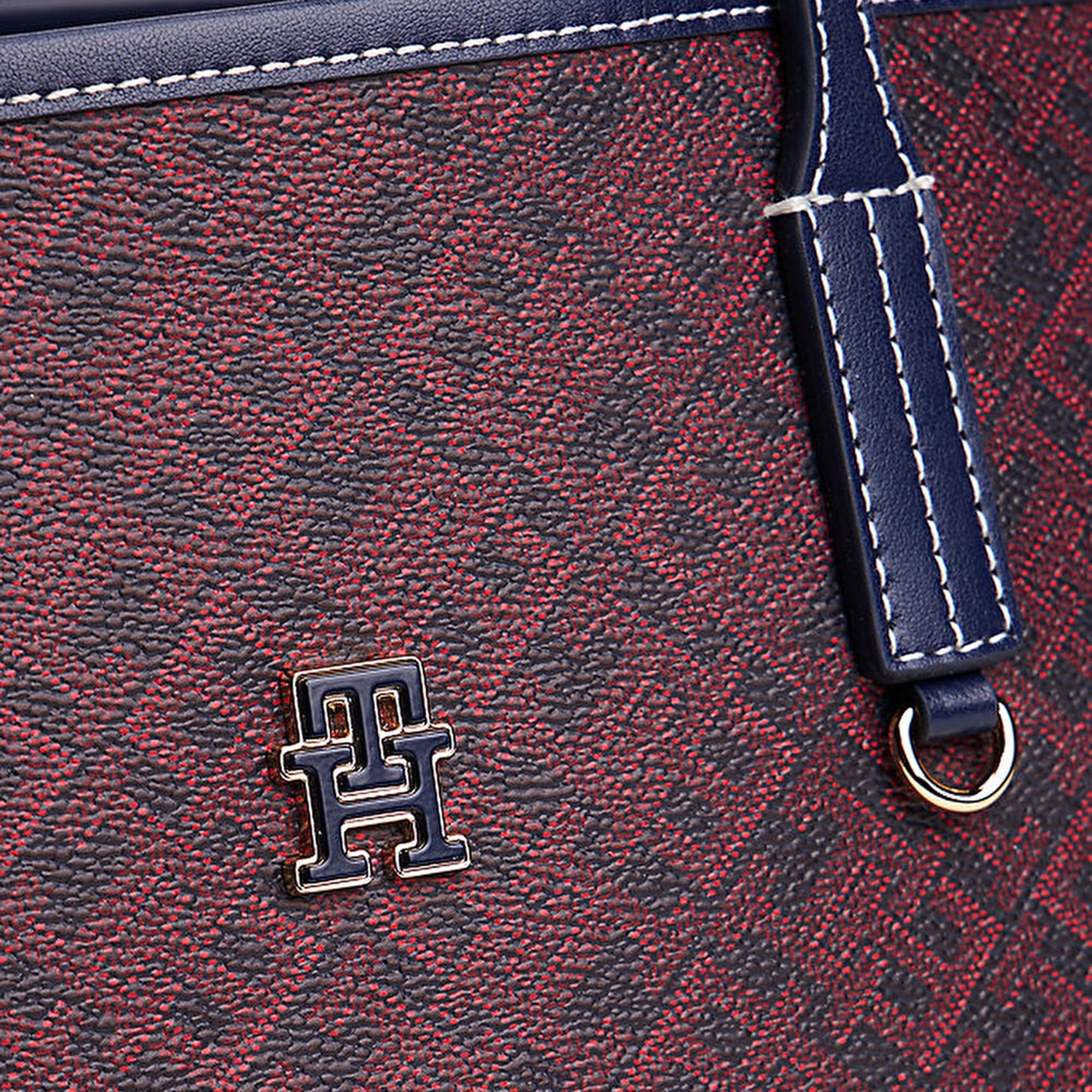 Tommy Hilfiger Monoplay Nano Kadın Bordo Tote Çanta