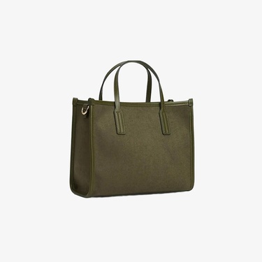  Tommy Hilfiger City Small Tote Melton Kadın Yeşil El Çantası