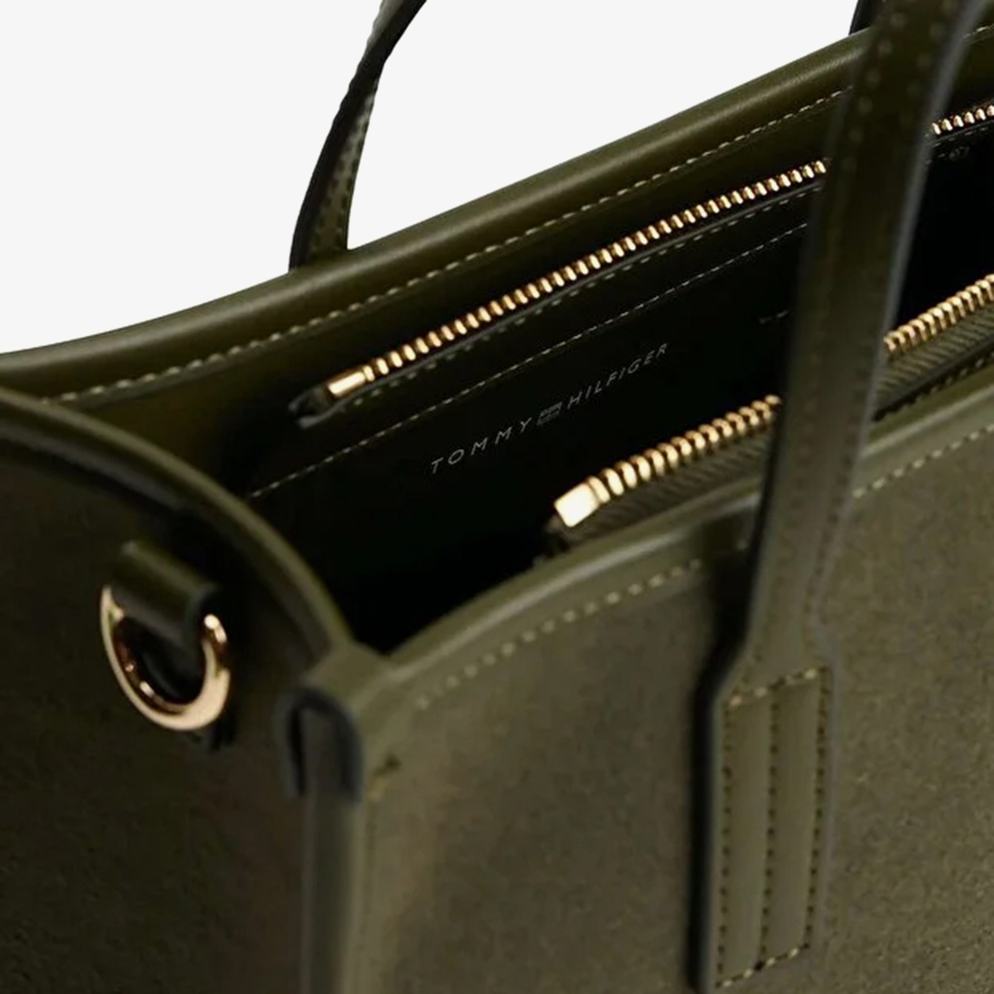 Tommy Hilfiger City Small Tote Melton Kadın Yeşil El Çantası