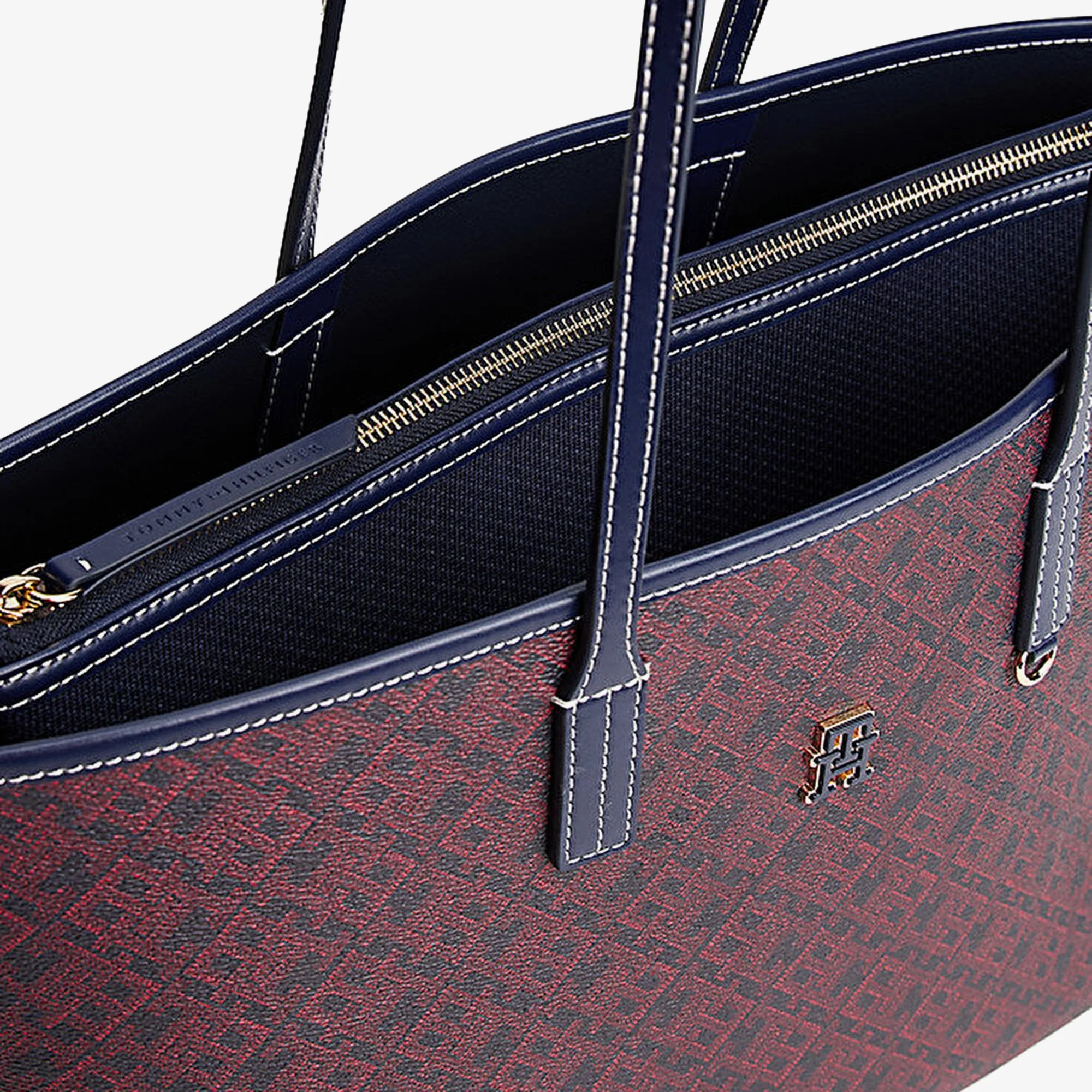 Tommy Hilfiger Monoplay Nano Kadın Bordo Tote Çanta