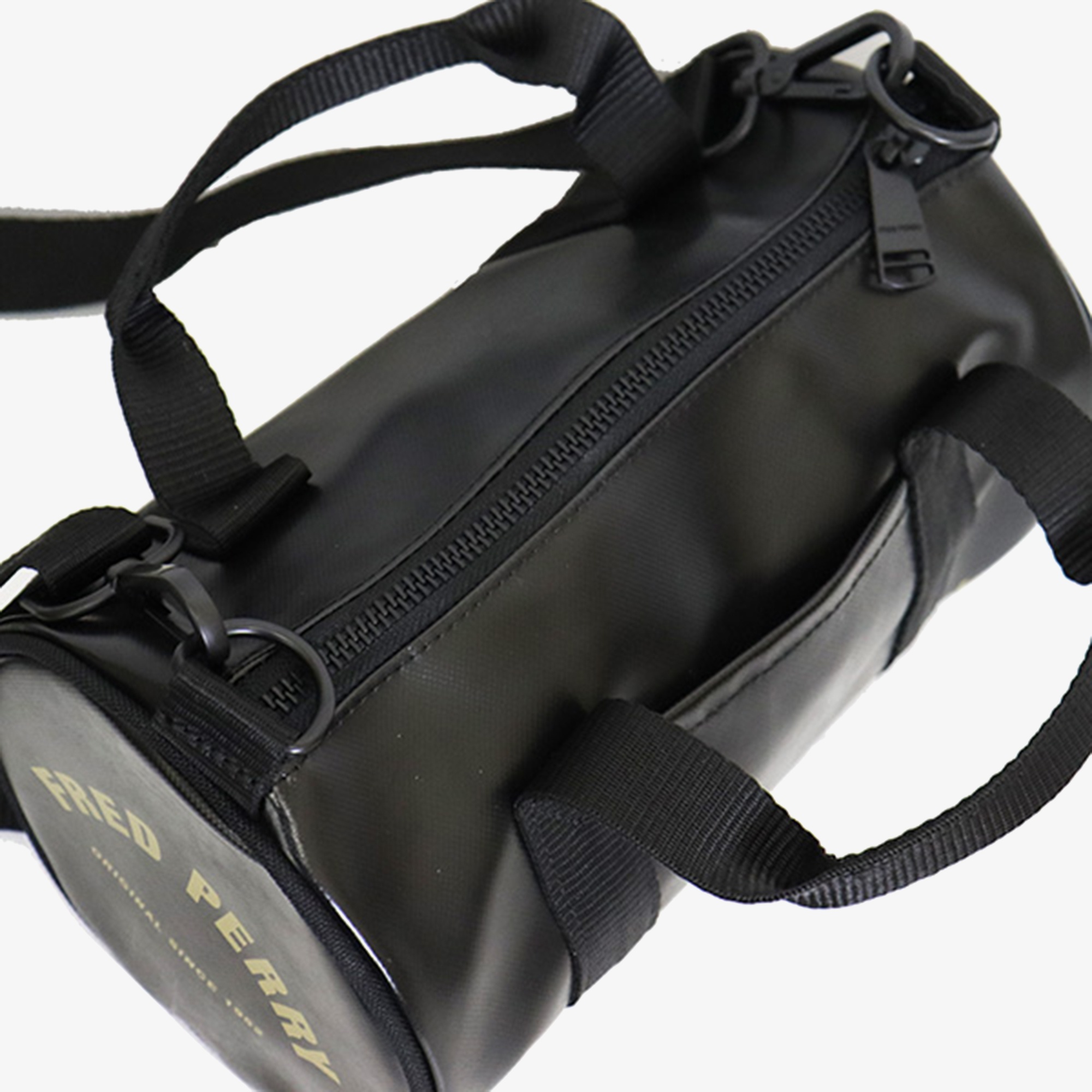 Fred Perry Tonal Classic Mini Barrel Unisex Siyah Spor Çantası