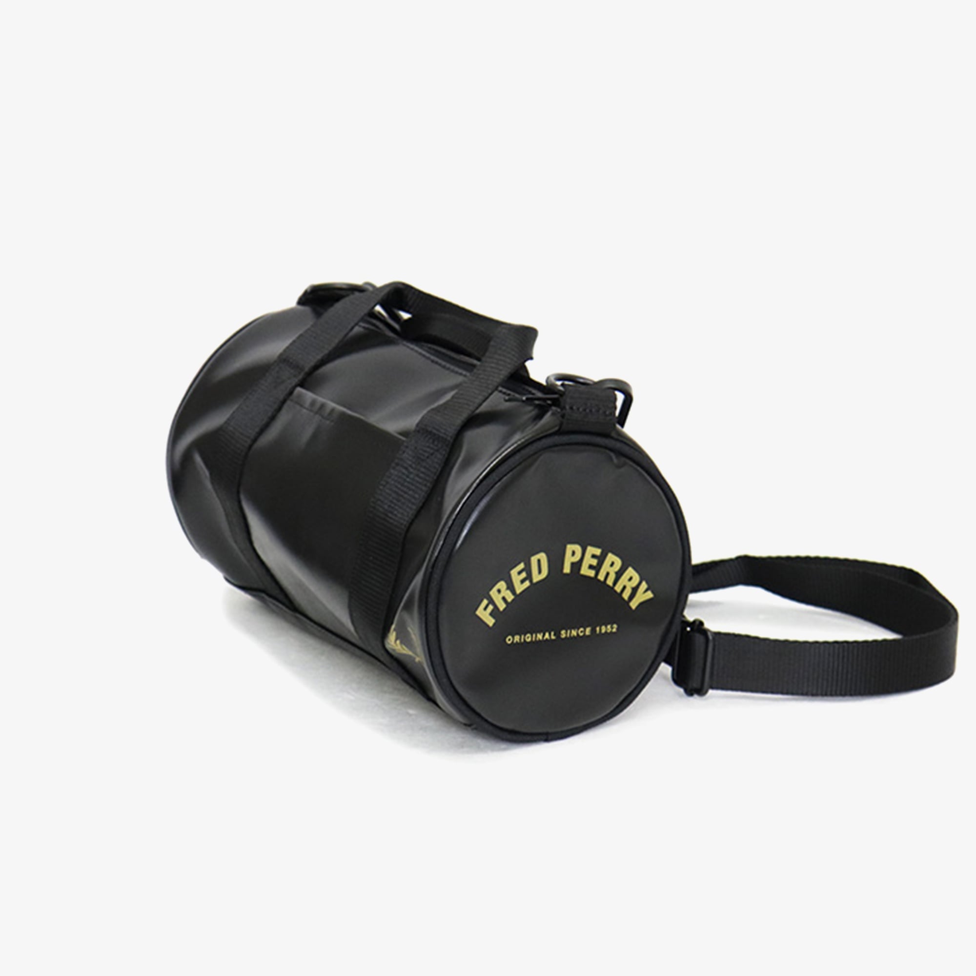 Fred Perry Tonal Classic Mini Barrel Unisex Siyah Spor Çantası