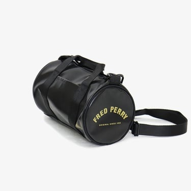  Fred Perry Tonal Classic Mini Barrel Unisex Siyah Spor Çantası
