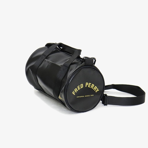  Fred Perry Tonal Classic Mini Barrel Unisex Siyah Spor Çantası