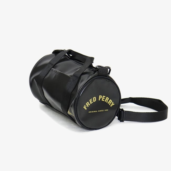  Fred Perry Tonal Classic Mini Barrel Unisex Siyah Spor Çantası