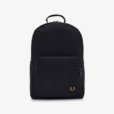  Fred Perry Nylon badge Unisex Siyah Sırt Çantası
