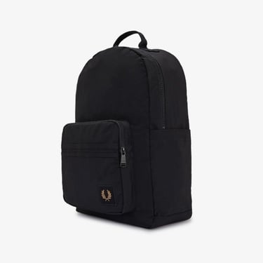  Fred Perry Nylon badge Unisex Siyah Sırt Çantası