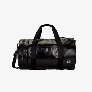  Fred Perry Tonal Classic Mini Barrel Unisex Siyah Spor Çantası