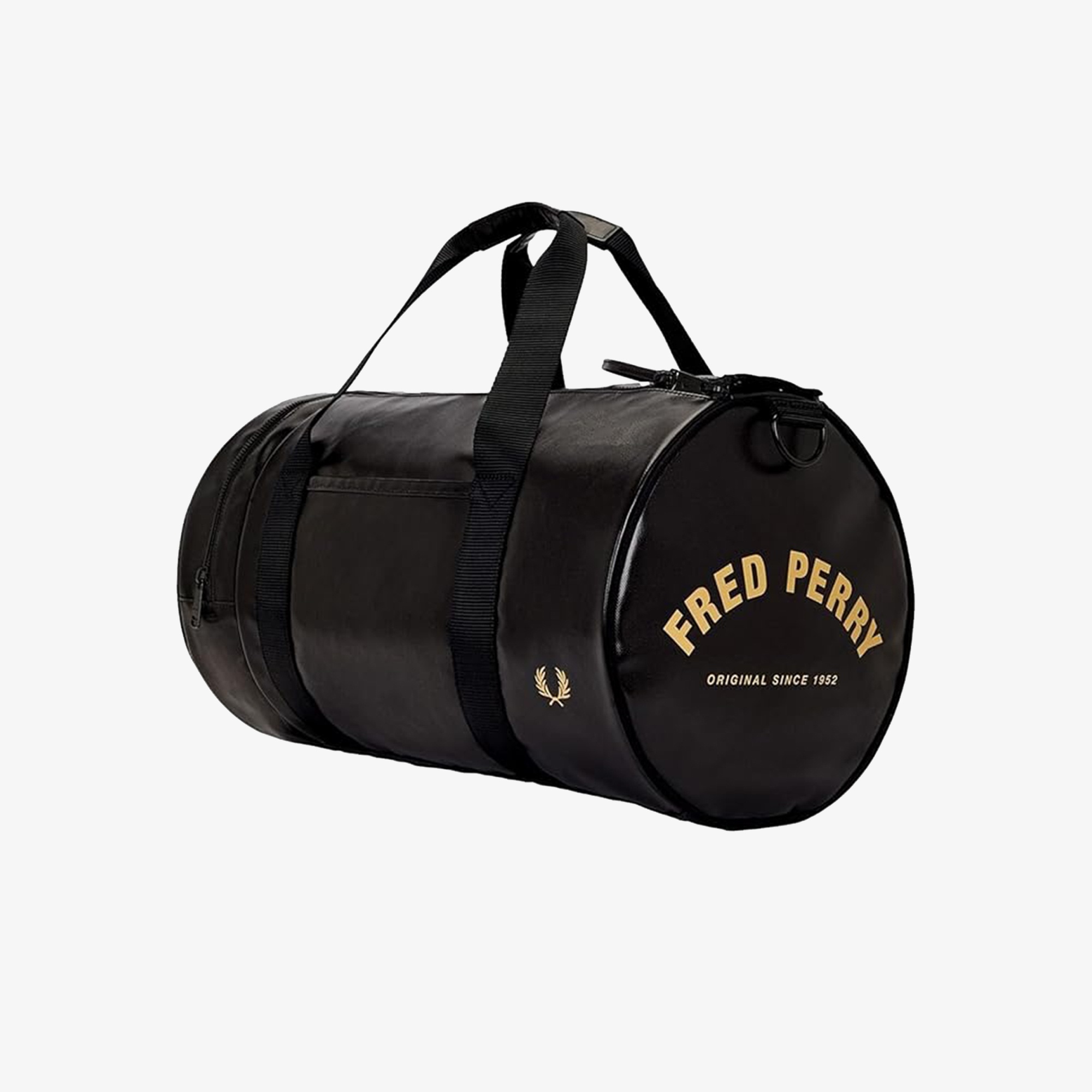 Fred Perry Tonal Classic Mini Barrel Unisex Siyah Spor Çantası