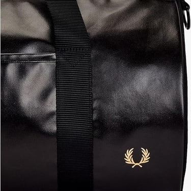  Fred Perry Tonal Classic Mini Barrel Unisex Siyah Spor Çantası