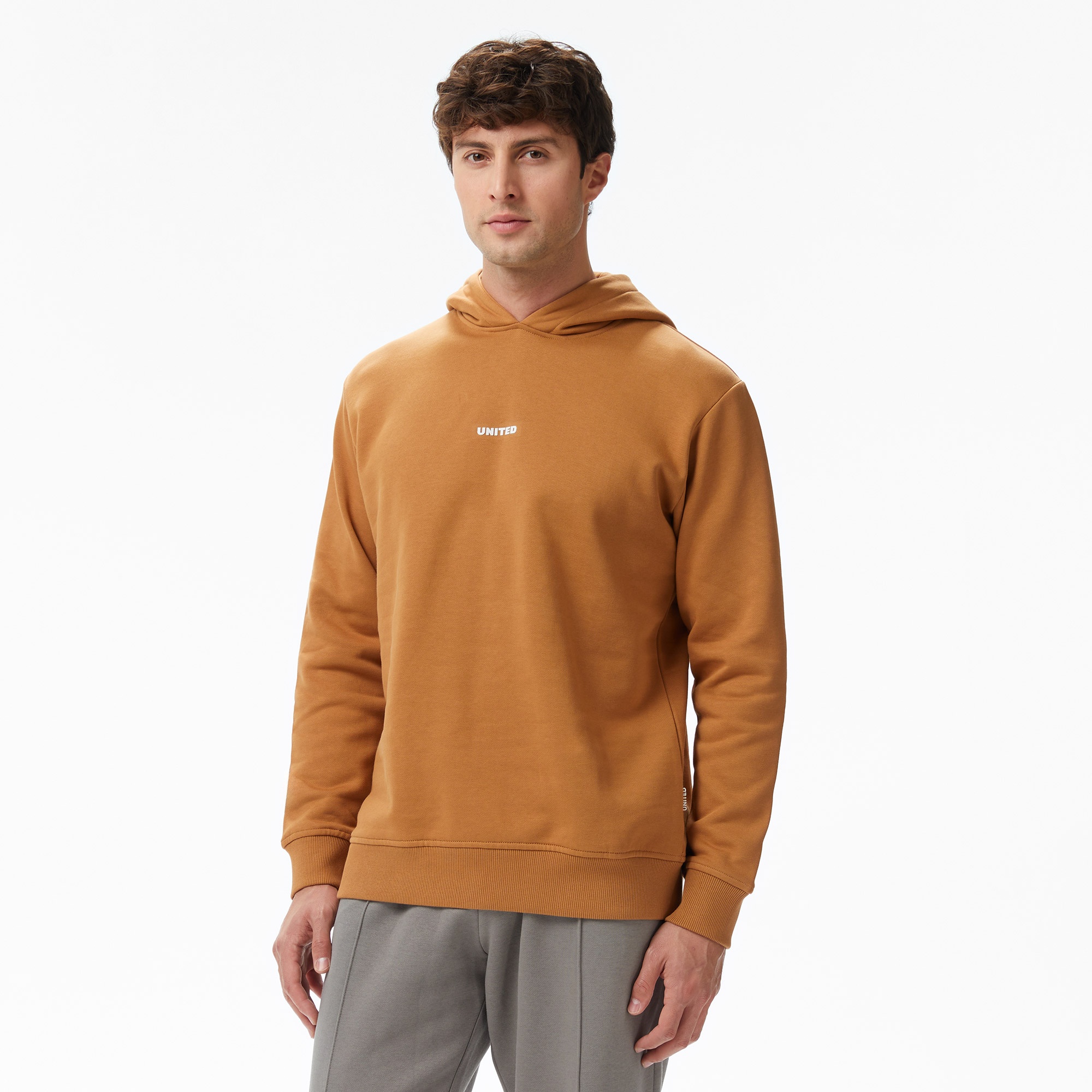 United4 Classic Erkek Kahverengi Hoodie
