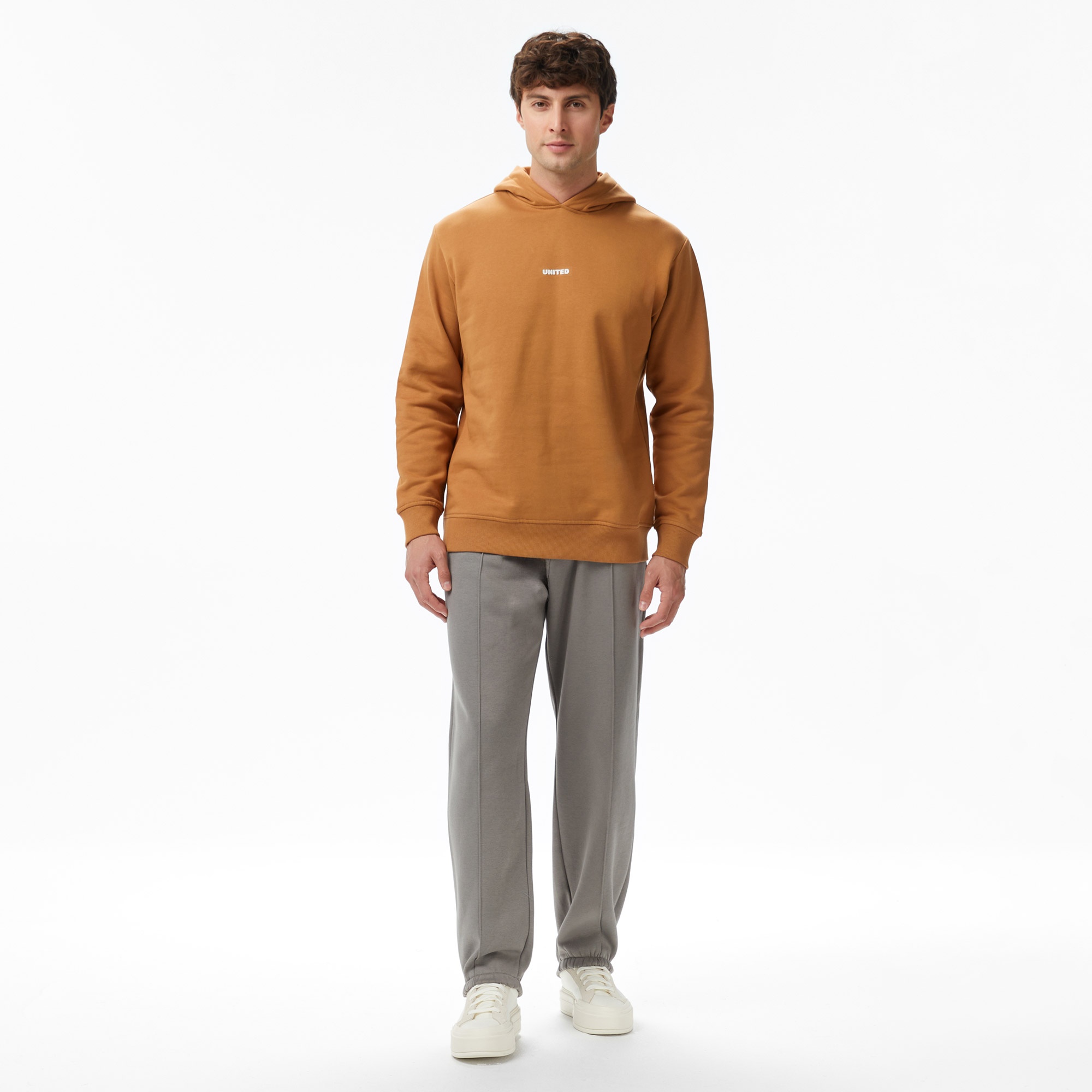 United4 Classic Erkek Kahverengi Hoodie