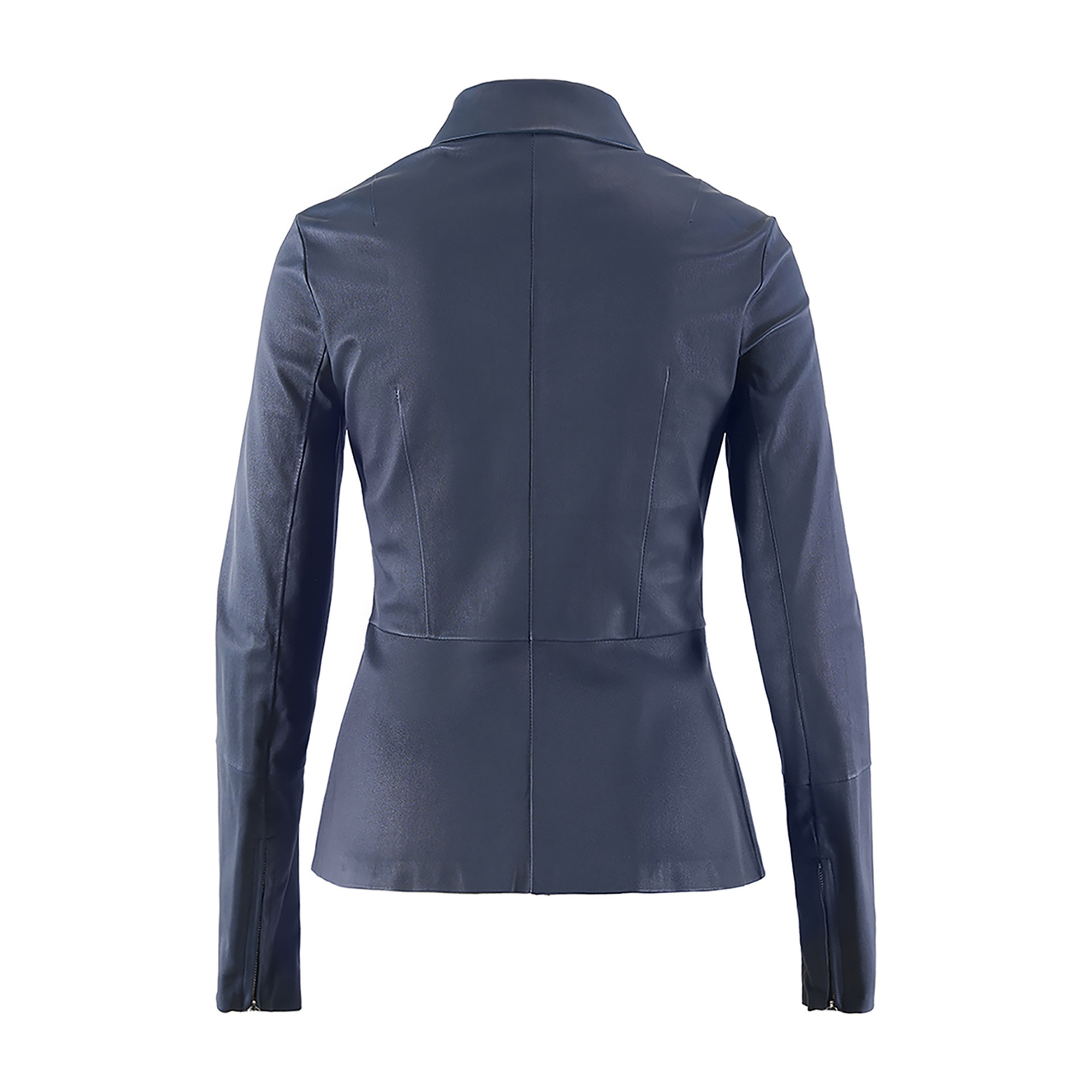 Lacivert Kadın Deri Ceket