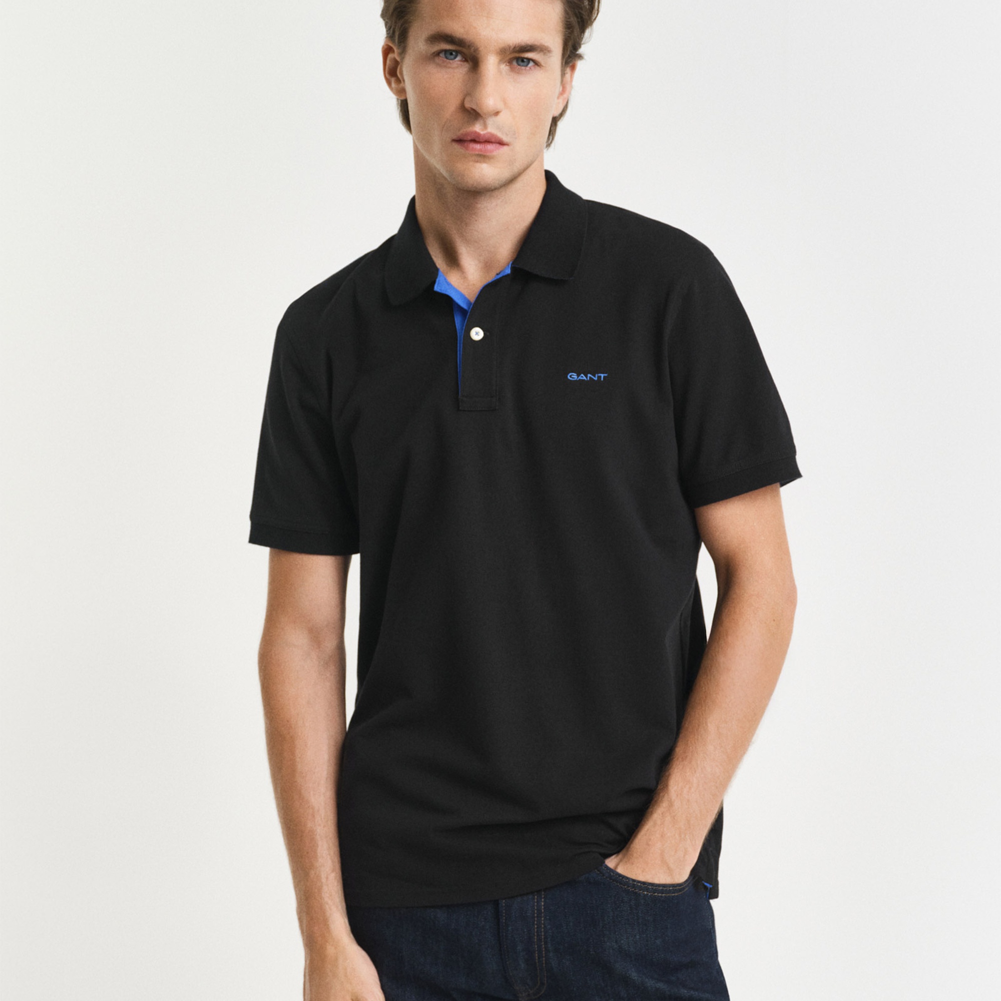 GANT Erkek Siyah Regular Fit Polo