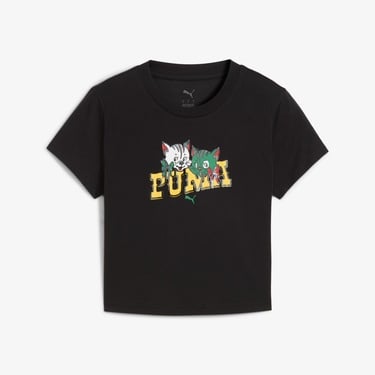 Puma Graphic Kitten Baby Kadın Siyah T-Shirt