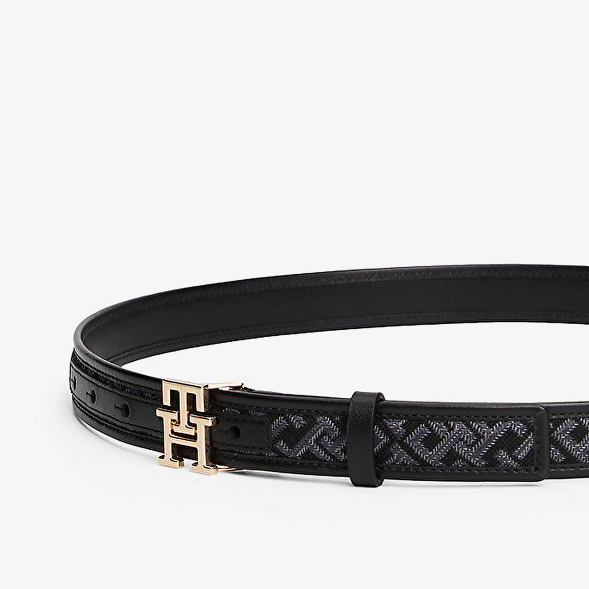 Tommy Hilfiger Modern 2.5 Jacquard Kadın Siyah Kemer