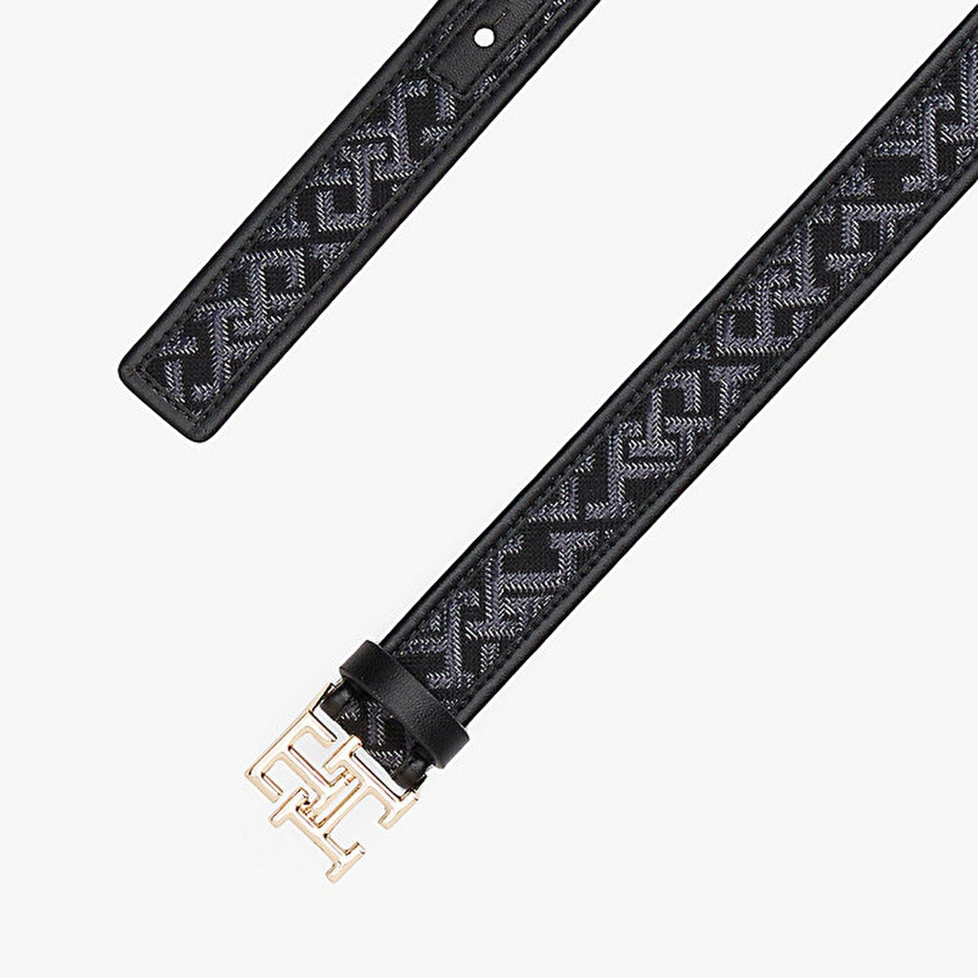 Tommy Hilfiger Modern 2.5 Jacquard Kadın Siyah Kemer