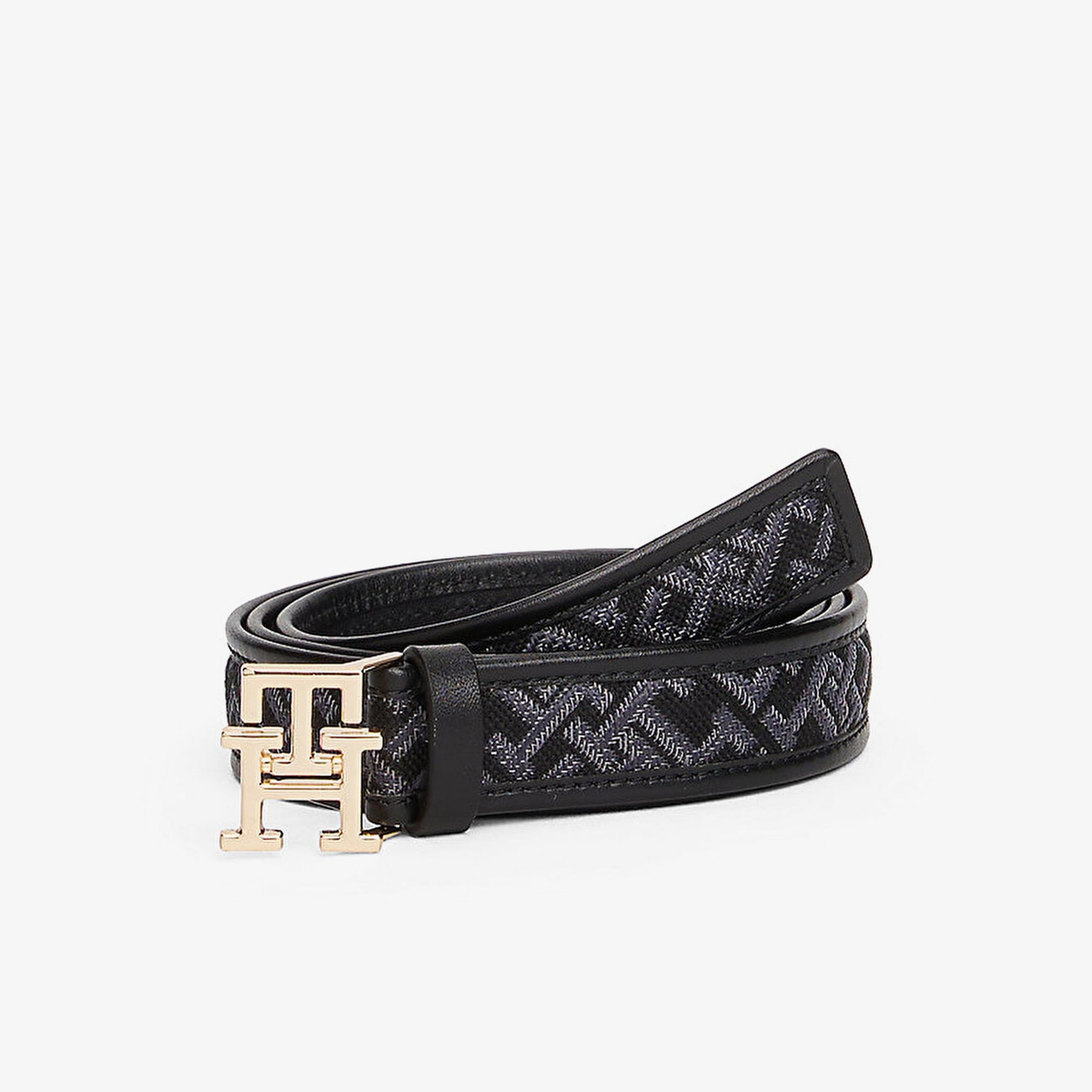 Tommy Hilfiger Modern 2.5 Jacquard Kadın Siyah Kemer