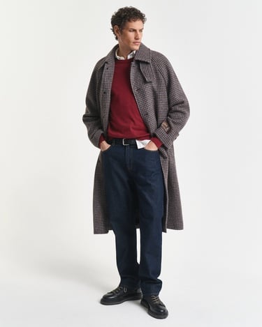  GANT Erkek Bordo Regular Fit Bisiklet Yaka Kazak