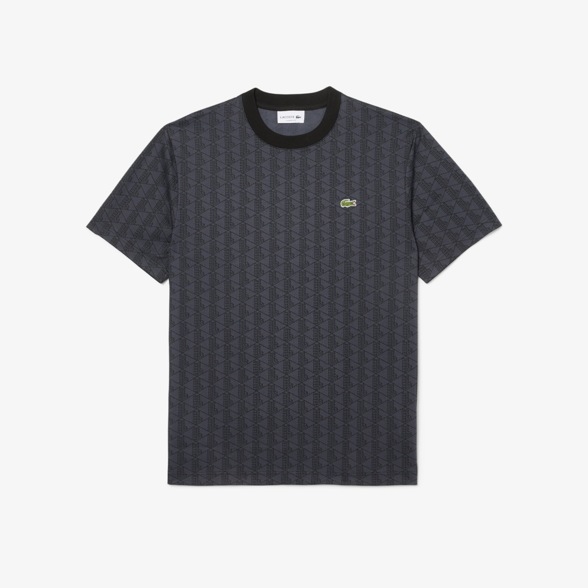Lacoste Monogram Jersey Erkek Gri T-Shirt