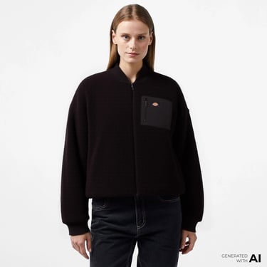  Dickies Central Sherpa Bomber Kadın Siyah Ceket