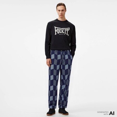  Huf Patchwork Denim Erkek Lacivert Pantolon