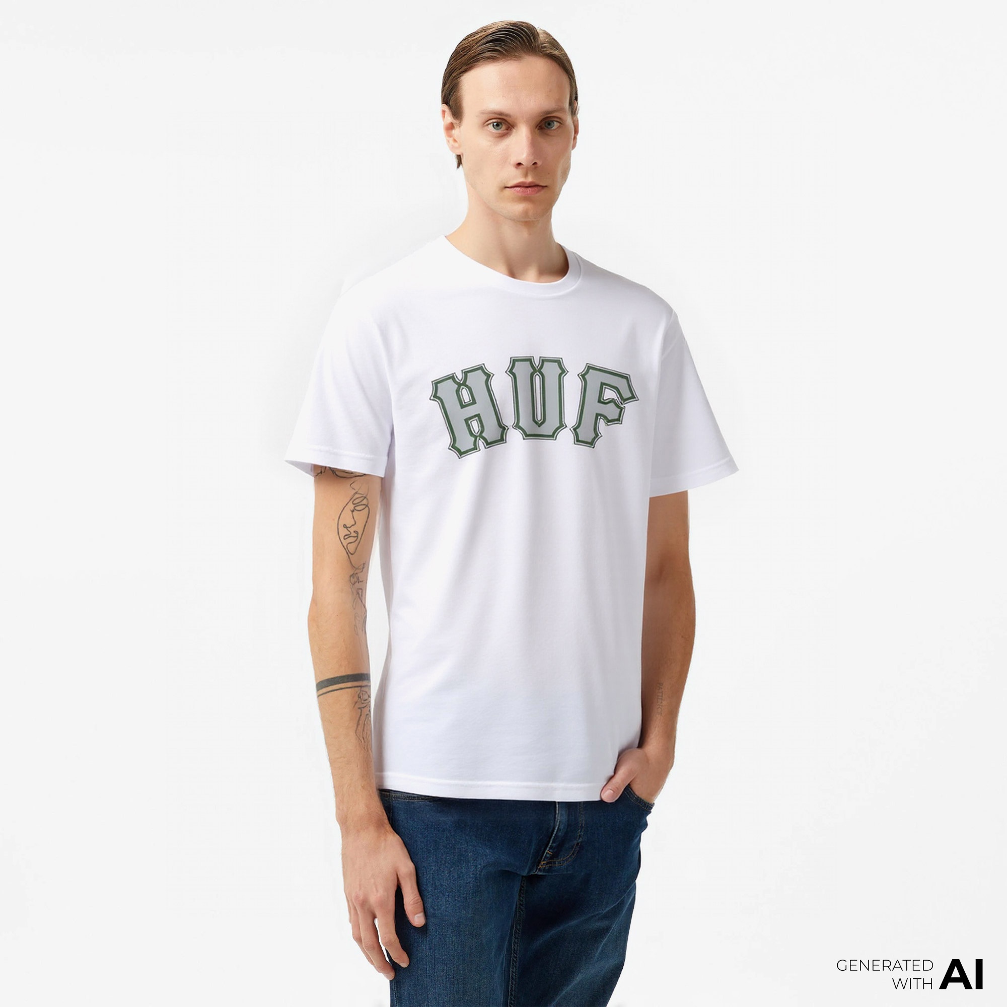 Huf Giant Erkek Beyaz T-Shirt