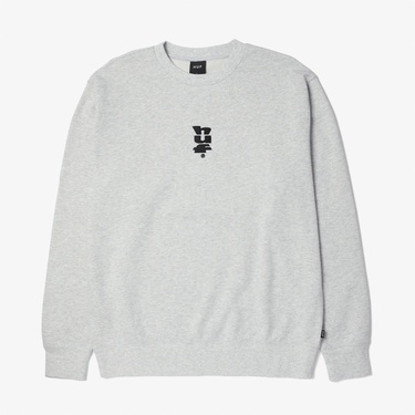  Huf Set Megablast Crewneck Erkek Gri Sweatshirt