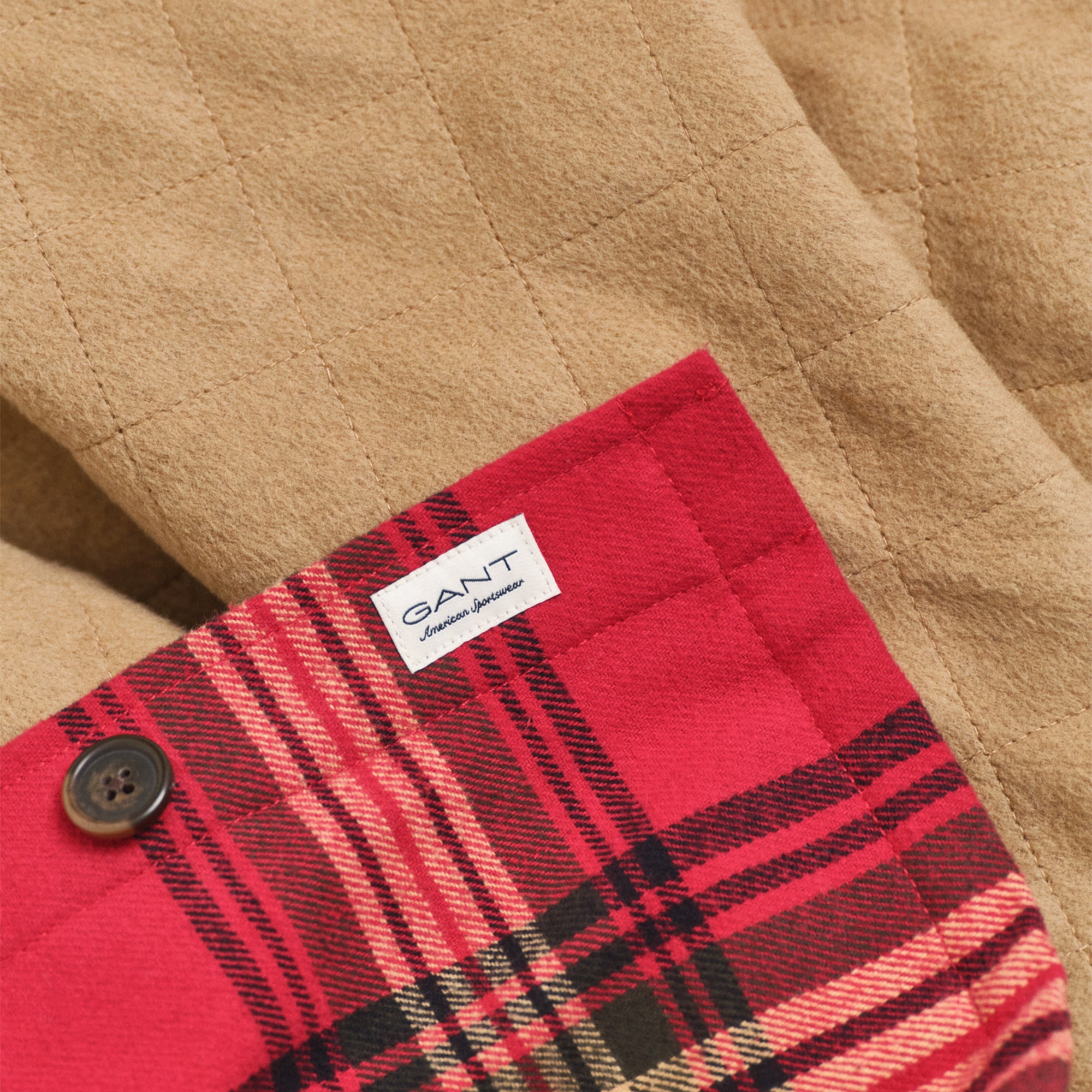 GANT Erkek Kırmızı Relaxed Fit Gömlek Yaka Ceket
