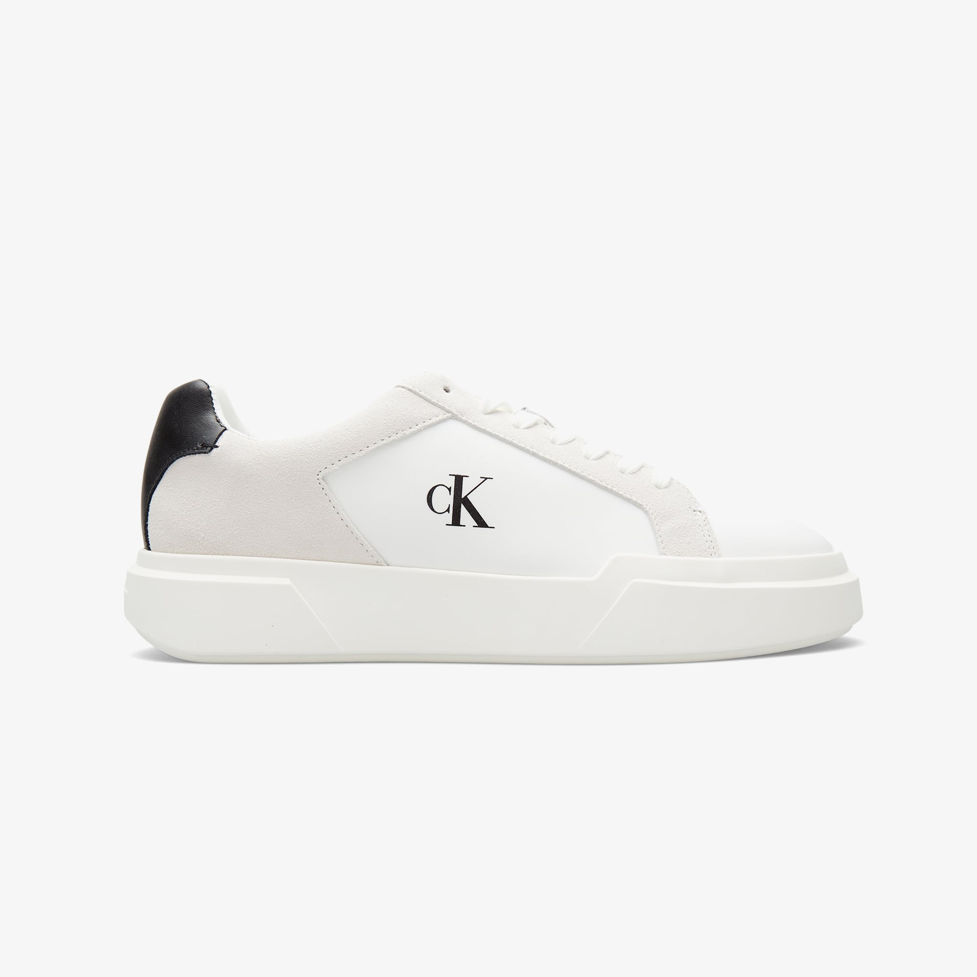  Calvin Klein Chunky Cupsole Lace Up  Mix Erkek Beyaz Sneaker