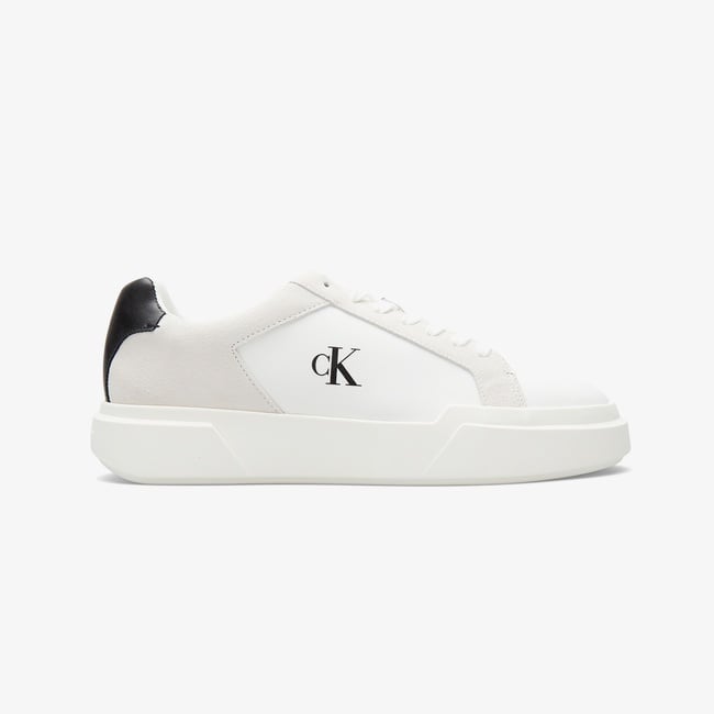  Calvin Klein Chunky Cupsole Lace Up  Mix Erkek Beyaz Sneaker