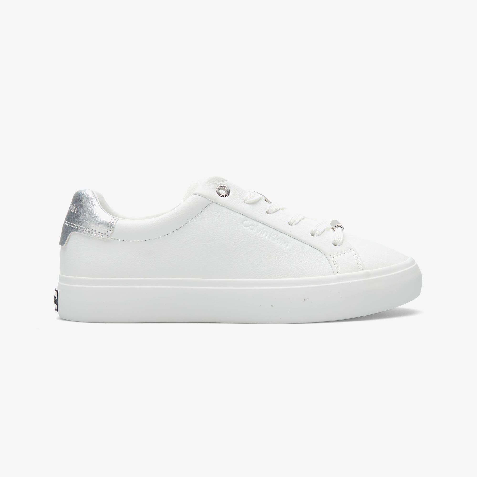 Calvin Klein Lace Up Sneaker Silver Kadın Beyaz Sneaker