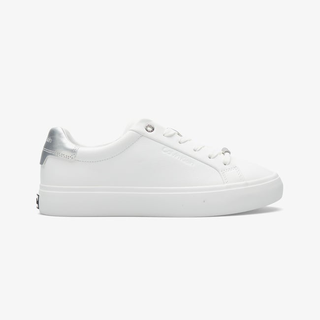  Calvin Klein Lace Up Sneaker Silver Kadın Beyaz Sneaker