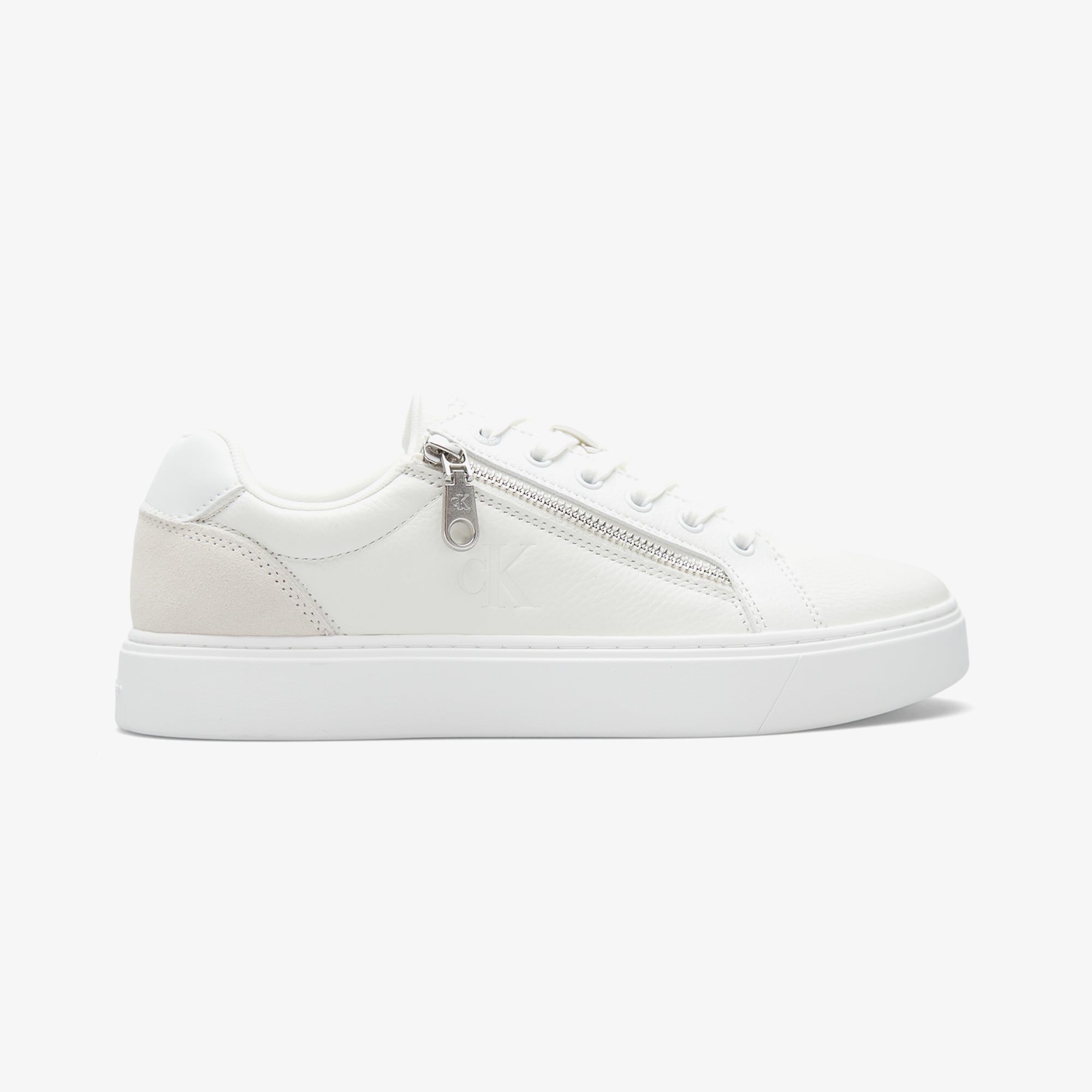 Calvin Klein Classic Cup Lace Up Zip  Erkek Beyaz Sneaker
