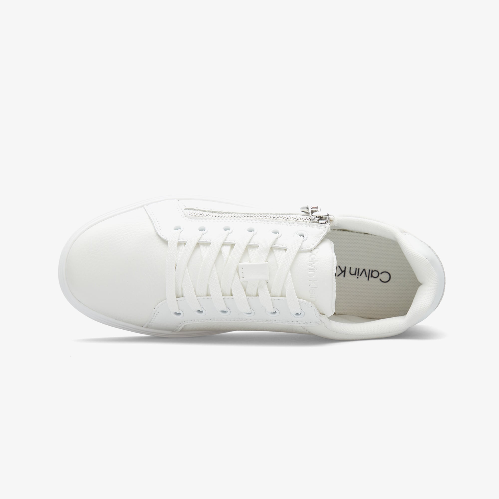Calvin Klein Classic Cup Lace Up Zip  Erkek Beyaz Sneaker