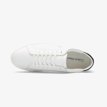  Calvin Klein Basket Cupsole Lace Up Erkek Beyaz Sneaker
