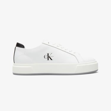  Calvin Klein Basket Cupsole Lace Up Erkek Beyaz Sneaker