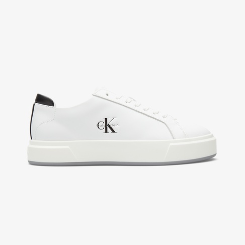  Calvin Klein Basket Cupsole Lace Up Erkek Beyaz Sneaker
