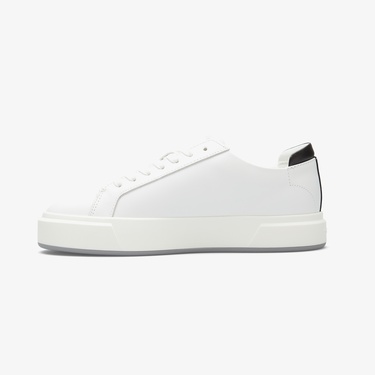  Calvin Klein Basket Cupsole Lace Up Erkek Beyaz Sneaker