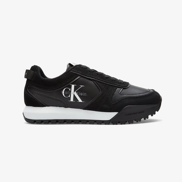  Calvin Klein Toothy Runner Lace Up Mix Kadın Siyah Sneaker