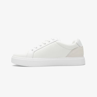  Calvin Klein Classic Cup Lace Up Zip  Erkek Beyaz Sneaker