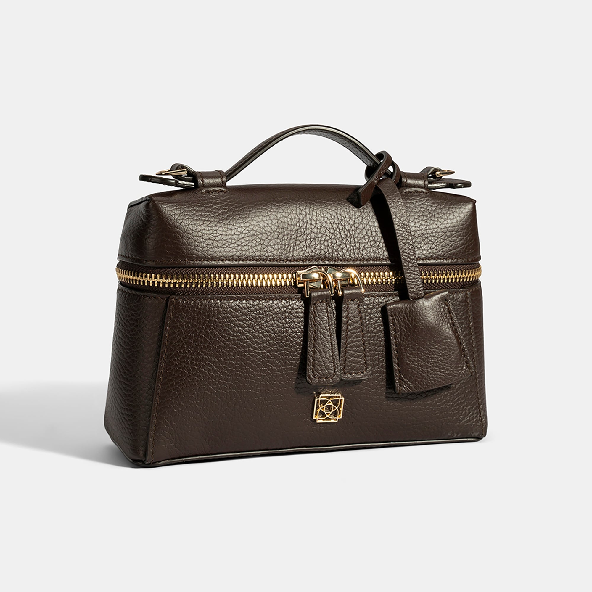 Kadın Kahve Omuz Askılı Mini Deri El Çantası