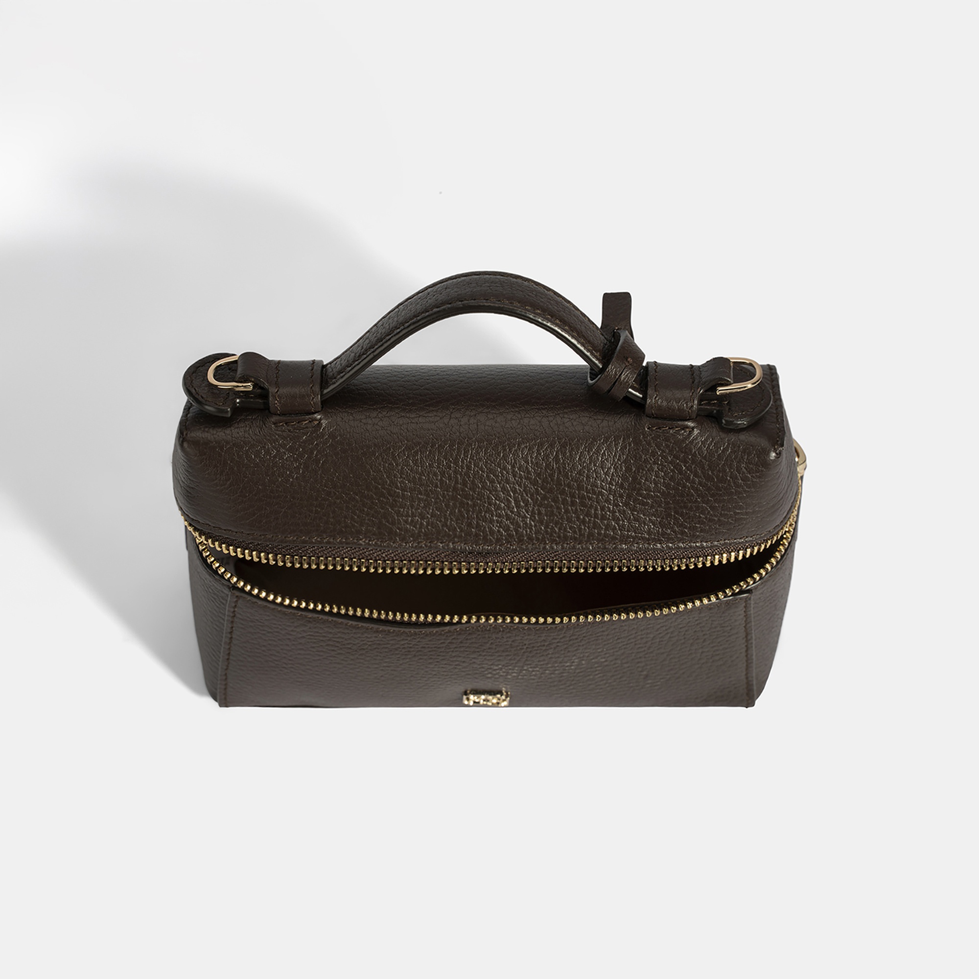 Kadın Kahve Omuz Askılı Mini Deri El Çantası