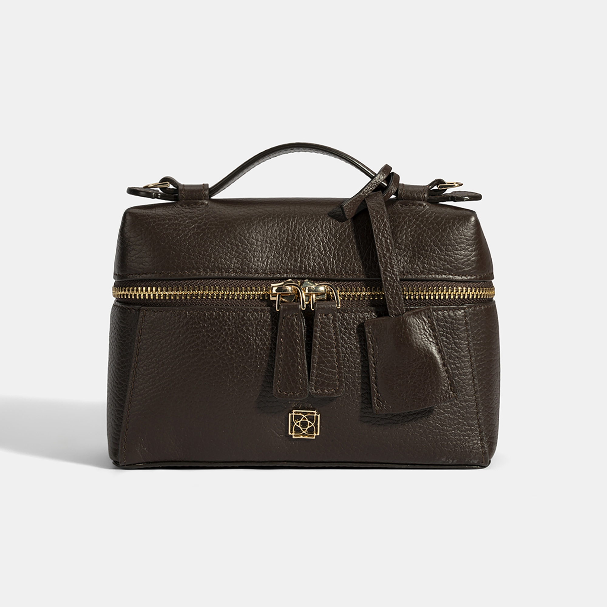 Kadın Kahve Omuz Askılı Mini Deri El Çantası