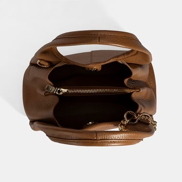  Kadın Taba Charm Aksesuarlı Deri El Çantası