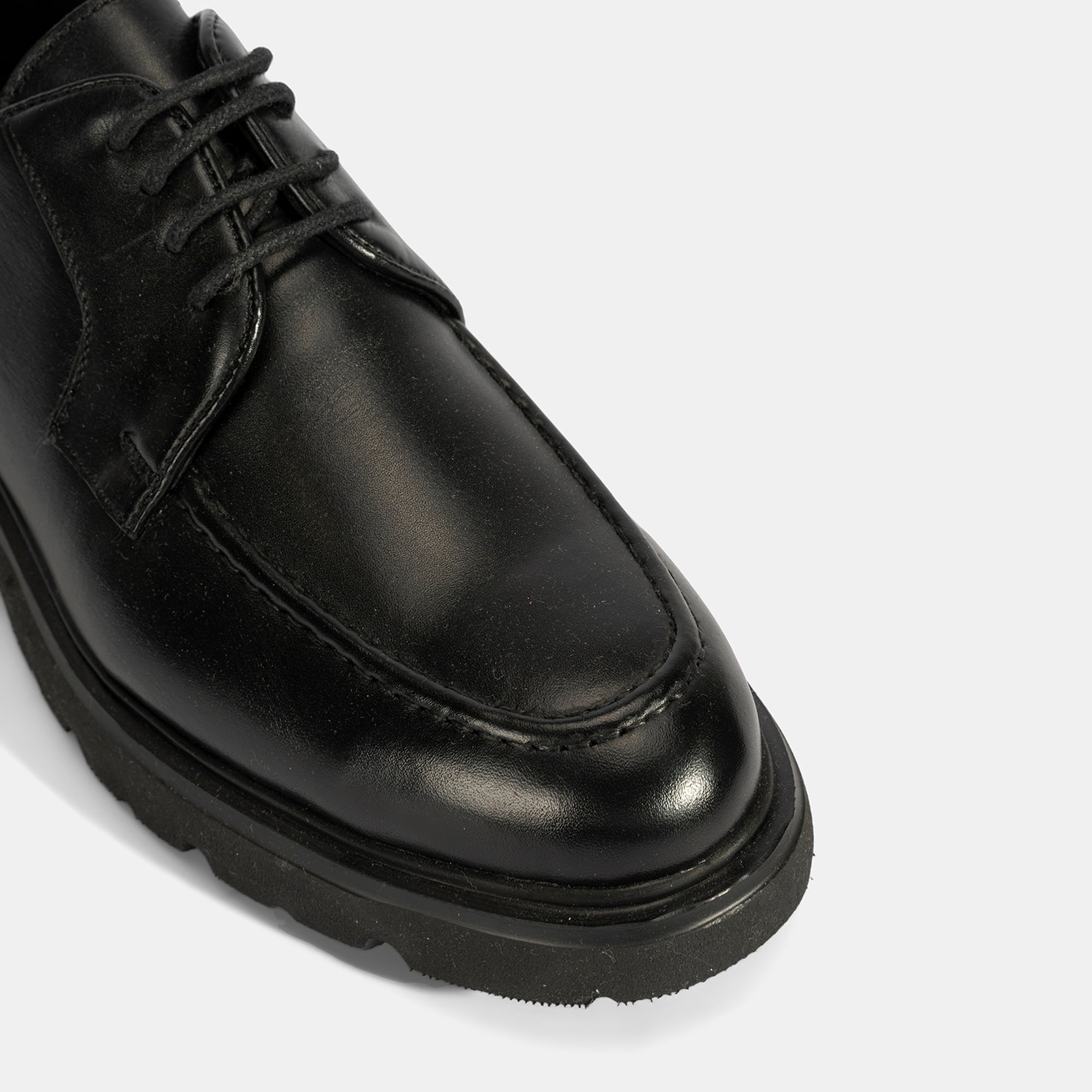 Erkek Siyah Deri Günlük Ayakkabı