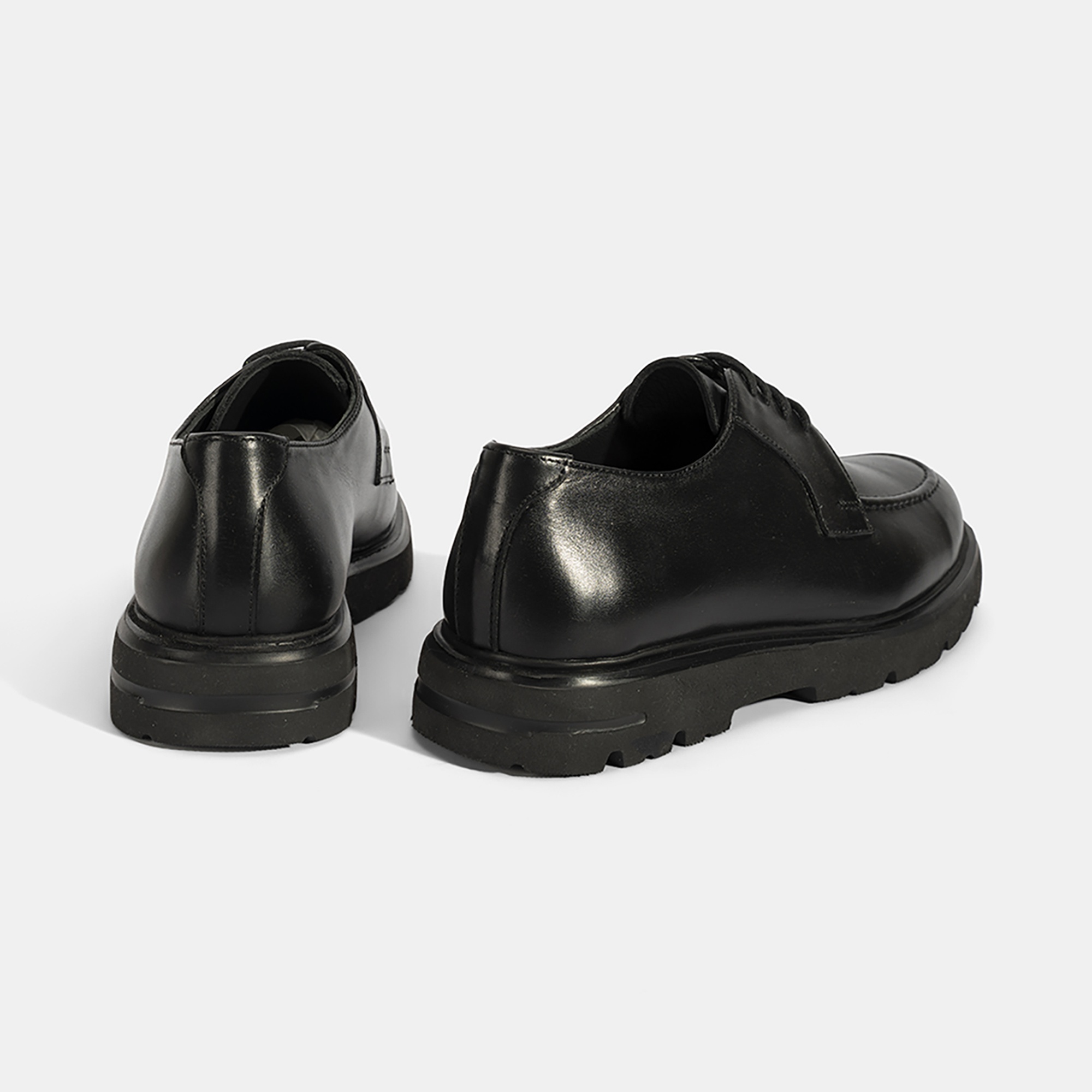 Erkek Siyah Deri Günlük Ayakkabı