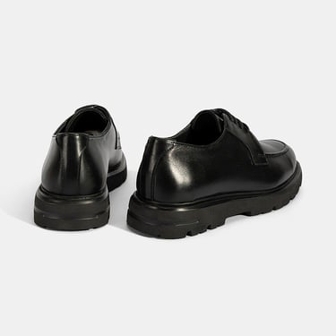  Erkek Siyah Deri Günlük Ayakkabı